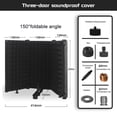 thumbnail image 2 of Foldable Adjustable Sound Absorbing Vocal Recording Panel Portable Acoustic Isolation Microphone Shield Sound-proof Plate, 2 of 7