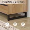 thumbnail image 6 of WAMPAT Modern TV Stand Fits up to 70" TV, Entertainment Center with 6 Drawers and Sturdy Metal Base, Media Console for Living Room & Bedroom, Oak, 6 of 9