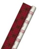 Hallmark Reversible Holiday Wrapping Paper, "Merry Christmas" and Buffalo Plaid (60 sq. ft.)