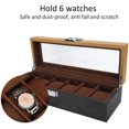 thumbnail image 3 of Veeki Vintage Solid Wood Watch Box Classic 6 Slot Display Storage Case for Timepieces Elegant and Simple Design-0518, 3 of 5