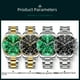 thumbnail image 2 of Reloj minimalista Green Water Ghost Quartz Luminous Reloj impermeable para hombre Reloj para hombre, 2 of 2