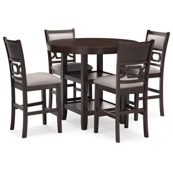 Ashley Furniture Langwest Brown Counter Height Dining Table Set - Set of 5