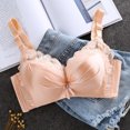 thumbnail image 5 of OSFVNOXV Plus Size Lace Bras for Women Full Coverage Satin Silk Large Bust Solid Color Breathable Everyday Bra First Mothers Day Gift for New Mom ,S-2XL, 5 of 9