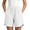 White, variant on Sheghy Cotton Shorts Cotton Women Solid Elastic Waist Daily Casual Shorts with Side Storage Pockets Black S