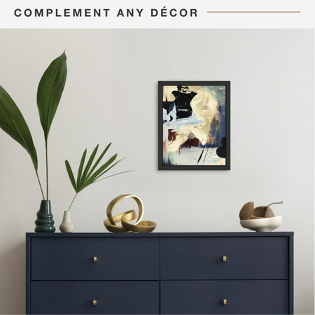 MCS Canvas Float Frames 16x20 Frame, Black Frame for Finished Canvases, Vertical & Horizontal Wall Hanging Large Frame with Adhesive for Canvas Paintings (1-Pack)