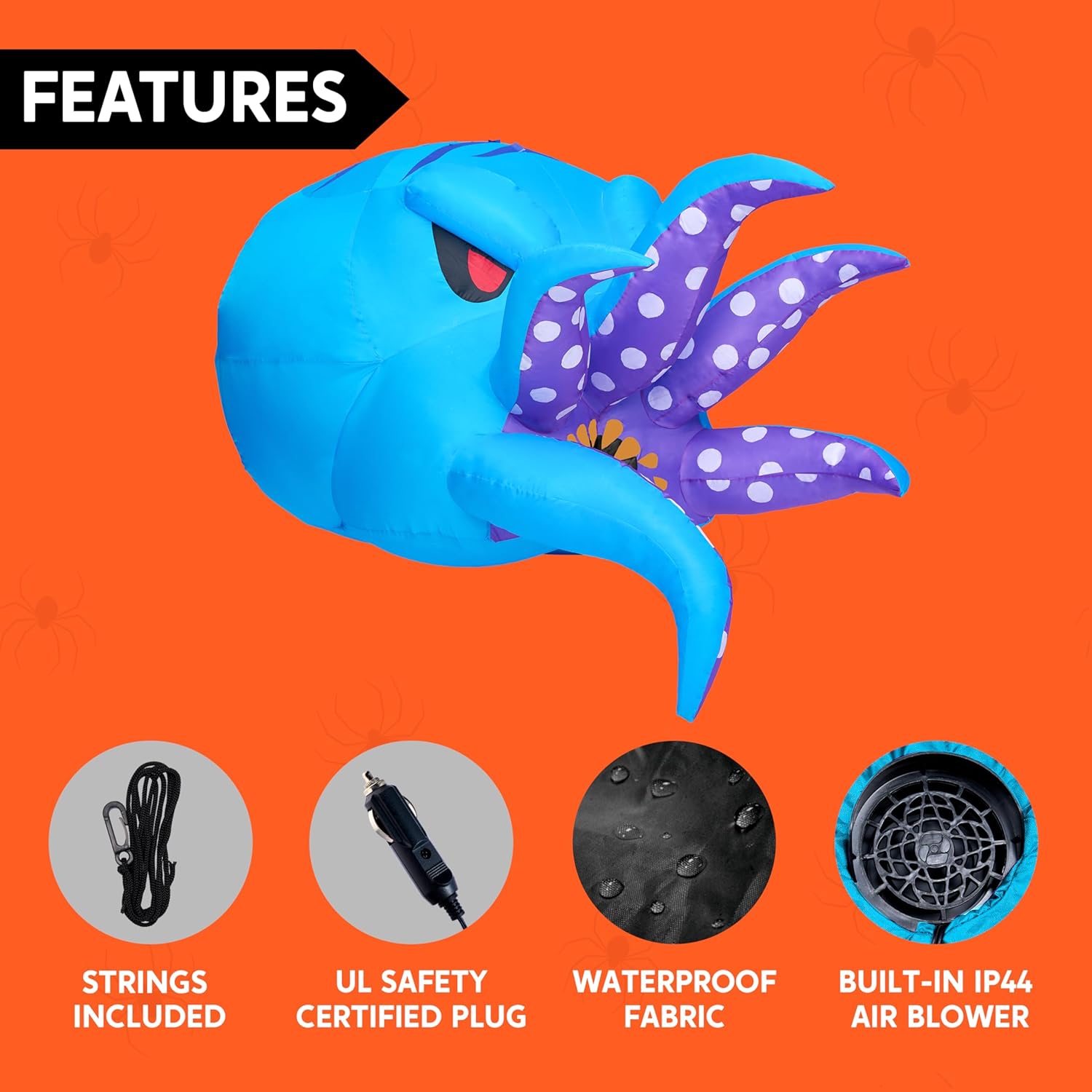 Joyfy 5ft Halloween Inflatable Octopus Trunk-or-Treat photo 8