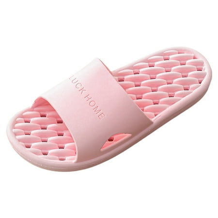 

ZTTD Womens Couple Shoes Solid Color Non Slip Hollow Water Leakage Slippers Summer Home Bathroom Platform Slippers Women s Slipper A