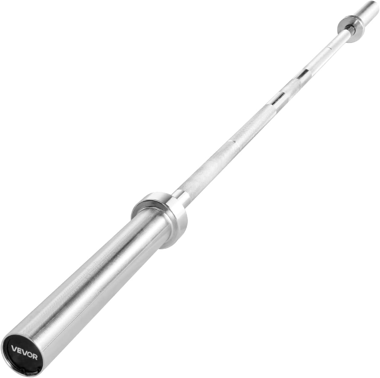 6FT Barbell Bar, 500lbs Capacity  Plated Weightlifting Bar with Knurled Grip for Strength Training