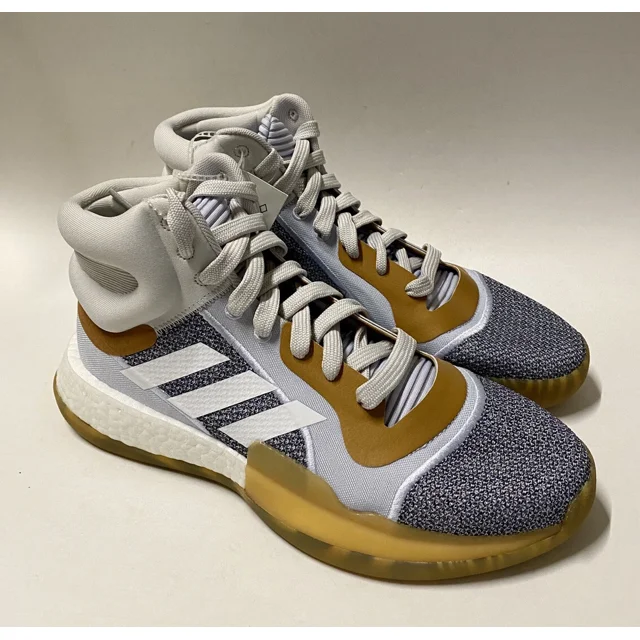 Ad-id-as Basketball Shoes Marquee Boost NBA Blue Ice Gray G27741 Men's US 8
