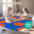 thumbnail image 4 of ODIKA 2'x3' Machine Washable Non-Slip Area Rug, Elegant Botanical Garden Blooms Artistic High Traffic Rug with Pad, Blue, 417280, 4 of 8