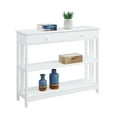 thumbnail image 2 of Convenience Concepts Mission One-Drawer Console Table in White Wood Finish, 2 of 4