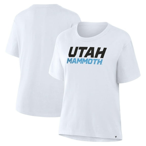 Women's Fanatics  White Utah Mammoth Wordmark Legacy T-Shirt