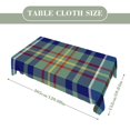 thumbnail image 2 of O'Sullivan Tartan Bright Blue Irish Plaid Rectangular Tablecloth 60"x120" with Lace Edge, Washable Durable Table Cover for Dining, Indoor Outdoor Home Restaurant Decor, 2 of 5