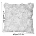 thumbnail image 4 of Advancent Funda de almohada de flores de satén, funda de almohada para sofá y silla, cojín decorativo para el hogar Decoración del hogar blanco, 4 of 6