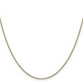 thumbnail image 3 of 14k Yellow Gold 14 Inch .9mm Box Chain Necklace Pendant Charm, 3 of 9