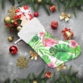 thumbnail image 6 of Coolnut 17.7 Inch Christmas Stockings, 1 PCS Palm Leaves Flamingo Presonalized Large Stocking Sock for Family Holiday Xmas Party Decorations, 6 of 7