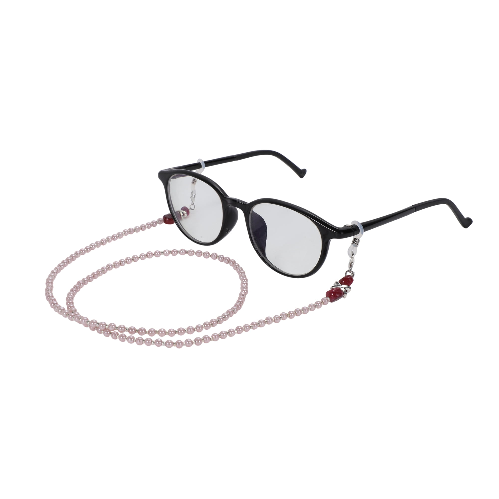 Unique Bargains Imitation Pearl Pattern Eyeglass Chain 29.53" 1 Pc Light Purple