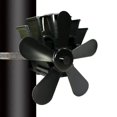 thumbnail image 2 of Ventilador de chimenea de aluminio con energía térmica eficiente de 5 aspas / negro / Afortunado Sencillez, 2 of 4