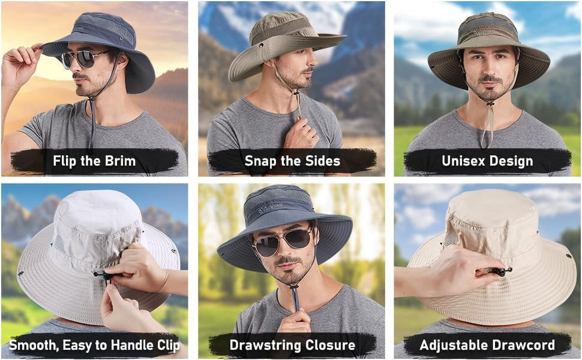 Faddism HATDGT 3 Wide Brim Men Outdoor Hat With Neck Flap