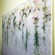 thumbnail image 3 of Ducha nupcial, telón de fondo de pared Floral de boda grande, rosa blanca y verde, cortina de flores 3D, decoración de mesa de postre, 210cmX150cm, 3 of 5