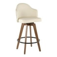 thumbnail image 6 of Ahoy Mid-Century Counter Stool in Walnut and Cream Faux Leather by LumiSource, 6 of 7