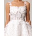 thumbnail image 5 of Vestido Tsukko con flores blancas, encaje y tirantes finos para mujer, 5 of 5