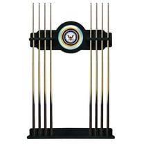 United States Navy Solid Wood Cue Rack with a Black Finish