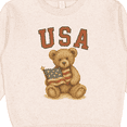 thumbnail image 3 of Inktastic Patriotic USA Teddy Bear with American Flag Toddler Sweatshirt, 3 of 4