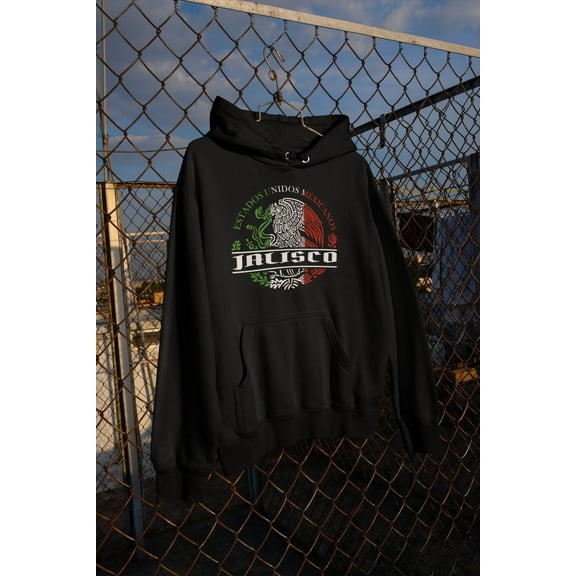 Jalisco Hoodie Sweatshirt For Christmas Gift from Son Aguila Mexican Eagle Hispanic Boyfriend Hecho en Mexico Flag Latino Fathers Puro Cholo
