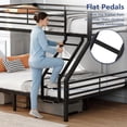 thumbnail image 6 of Ktaxon Twin XL Over Queen Metal Bunk Bed with Stairs & Full-Length Guardrail, Black, 6 of 9