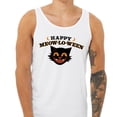 thumbnail image 2 of Happy Meow-lo-ween Tank Top Unisex X-Small White, 2 of 5