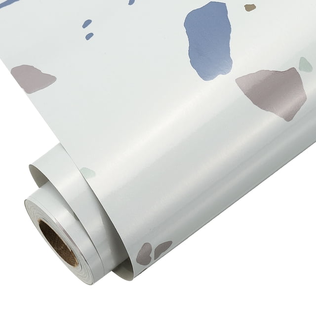 Papel de contacto de mármol Uxcell, 197x15.8 pulgadas autoadhesivo para encimeras, para gabinetes de cocina y baño, blanco colorido
