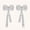 White Gold, variant on K-KED Moissanite Fine Bow Drop Earrings for Women 925 Sterling Silver GRA Certificate
