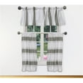 thumbnail image 1 of Accueil Maison NAMI 15293D12 Tier &amp; Valance Set - Rideaux de Fenêtre - Rayure - Blanc &amp; Gris, 1 of 1