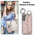 thumbnail image 5 of For Samsung Galaxy S23 Non-slip Full Coverage Ring Pu Phone Case With Wristband, 5 of 5