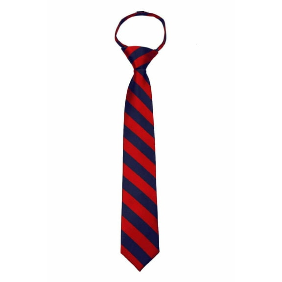Mens Zipper Repp Stripe College Printed Necktie Ties - Many Colors Available