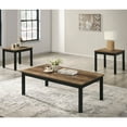thumbnail image 2 of Furniture of America Versi Modern 3-Piece Coffee Table Set, Brown, 2 of 15