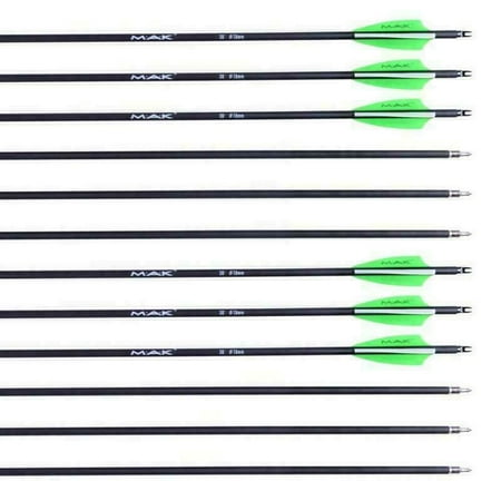 12Pcs 30 Mixed Carbon Arrows Practice arrows Removable Tips For Compound Bow