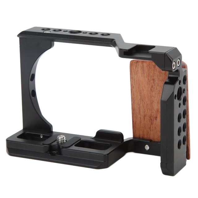 Video Shooting Cage, Camera Video Cage CNC Process With Wooden Handle For ZV-E10 Camera