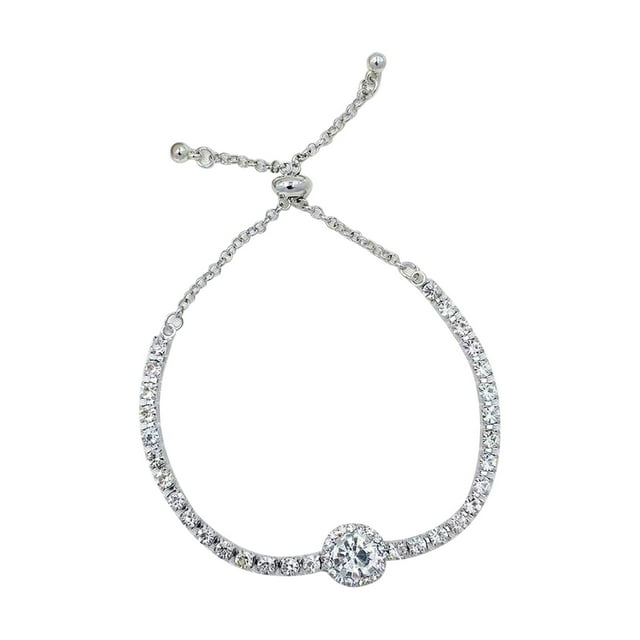 EGNMCR Décoration de Pièce, Bracelet de Décoration pour la Maison Rond Coulissant Ajustable en Zircon Super Éclat pour Femmes Bracelet Bracelet