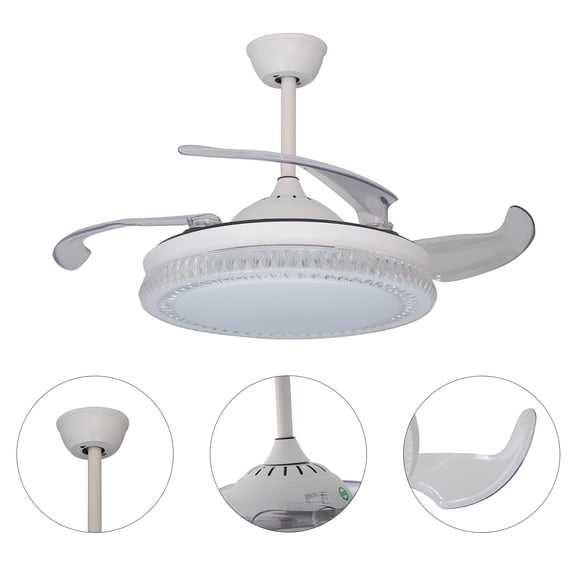 Wildnix Modern 42-Inch Ceiling Fan with 36W LED Light, Remote Control, 6-Speed, Adjustable Wind, Pure Copper Motor, and 3 Blades