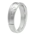thumbnail image 3 of Men's Diamond Accent Stainless Steel Tapered Cross Ring, 3 of 4