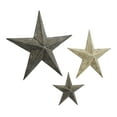 thumbnail image 6 of DecMode Brown Metal Indoor Outdoor Star Wall Decor (3 Count), 6 of 9