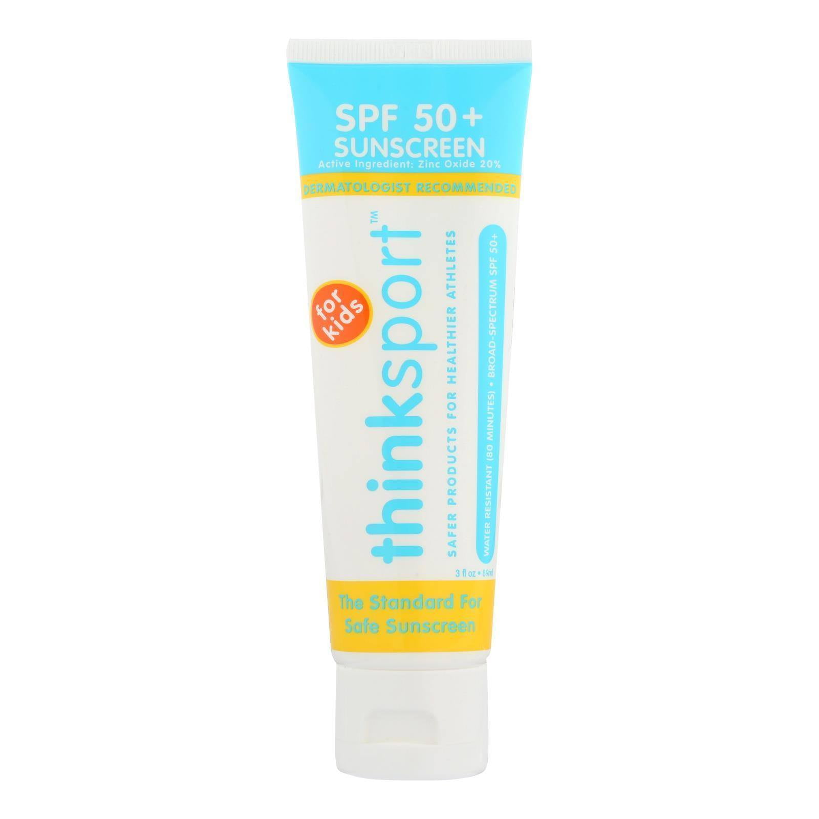 Thinksport Sunscreen - Safe - Kids - SPF 50 Plus - 3 oz - Walmart.com