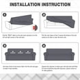 thumbnail image 6 of Stretch Sofa Cover 1 Piece Couch Covers for 3 Cushion Couch Non Slip Universal Sofa Slipcover Washable Soft Jacquard Furniture Protector with 2 pcs Throw Pillow Covers (3 Seater, Grey), 6 of 12