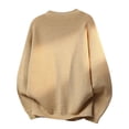 thumbnail image 3 of BaoFuBaoMei Mens Button up Cardigan Sweaters Big and Tall Asymmetric Button Crew Neck Long Sleeve Cardigan Solid Textured Knit Fall Winter Sweater, 3 of 7