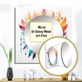 thumbnail image 3 of Designart "Tangerine And Blue Bohemian Dreamcatcher Aquarelle" Dream catcher Blue Large Square Mirror - Square Bedroom Mirror Printed Wall Decor - Traditional Square Printed Wall Mirror Art, 3 of 5