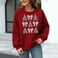thumbnail image 3 of Waffle Sweatshirts for Womens Christmas Loose Crewneck Long Sleeve Shirts Merry Christmas Printed Sweaters Casual Fashion Xmas Holiday Party Pullover Tops, 3 of 6