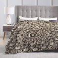 thumbnail image 6 of Mandala Throw Blanket Soft Cozy Fleece Blanket for Couch Bed Black and White Flannel Blanket for Men Women Adults Comfy Warm Blankets for Winter Decorative Lightweight Microfiber Blanket 50x60 Inches, 6 of 6