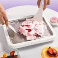 thumbnail image 3 of Instant Ice Cream Maker, Rolled Ice Cream Maker, Frozen Yoghurt Plate Instant Gelato Pan/Roll, Homemade DIY for Fun Parent-Child Activities Families, with 2 Shovel White, 3 of 5
